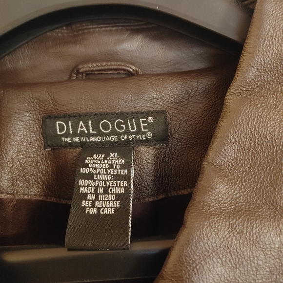 Brown Leather Jacket XL - Picture 2 of 3